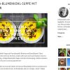Sommerliche Kurkuma-Blumenkohl-Suppe mit Garnelen und GGA Kürbiskernöl-Topping